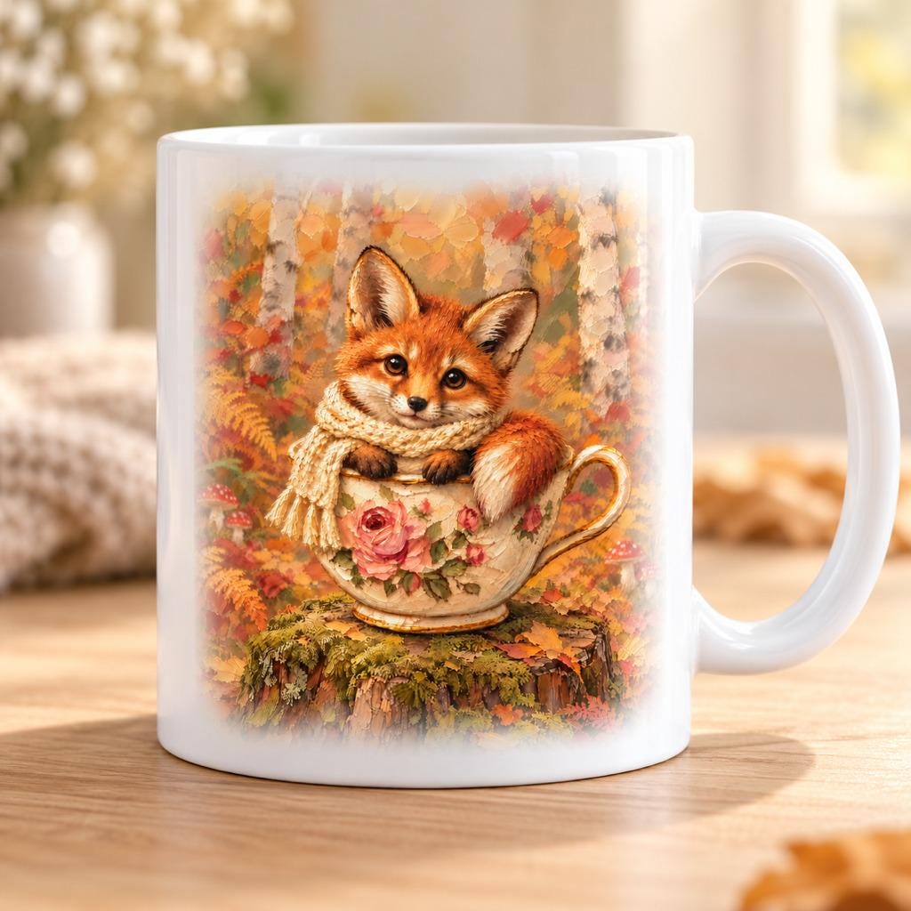 Fox Teacup Mug