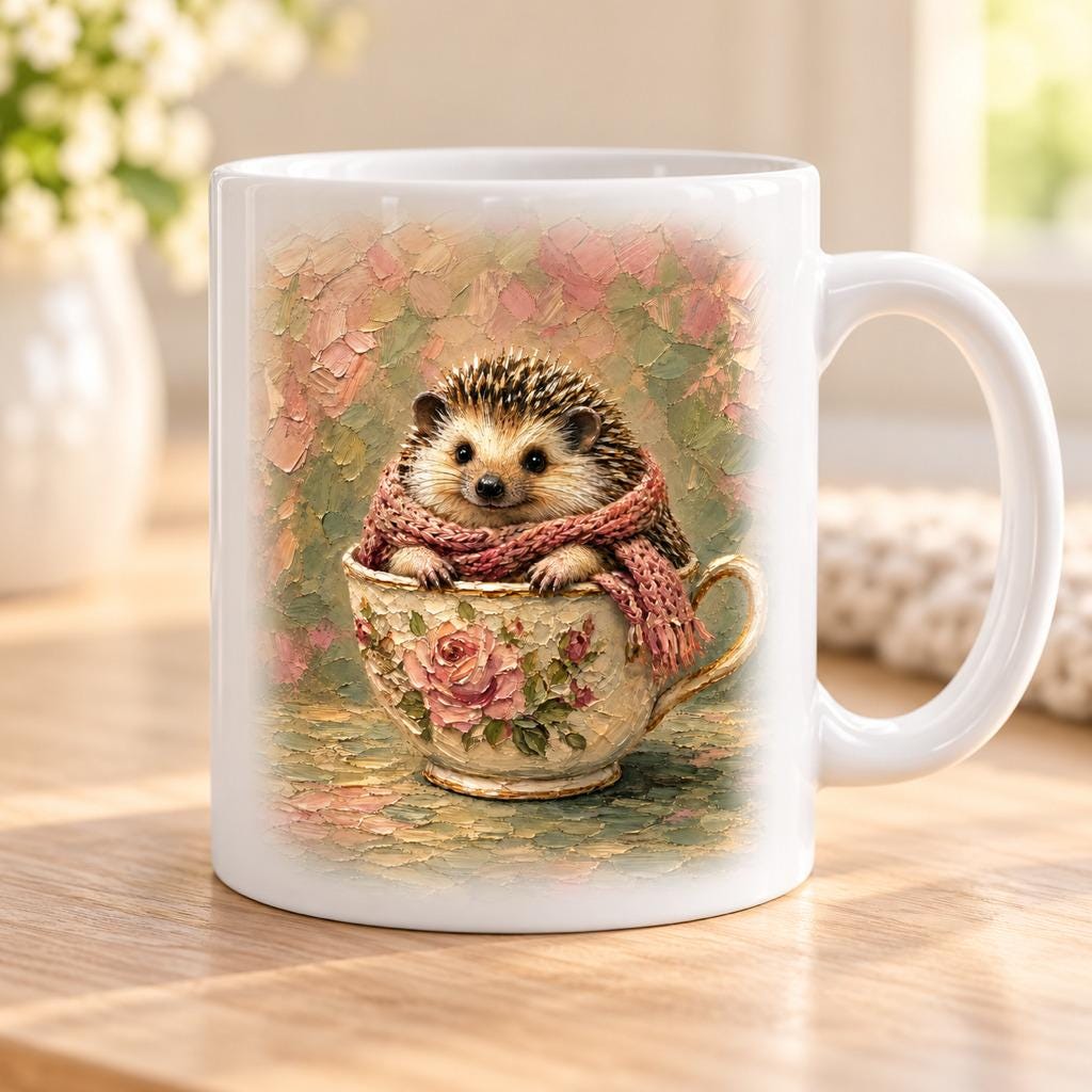Hedgehog Teacup Mug