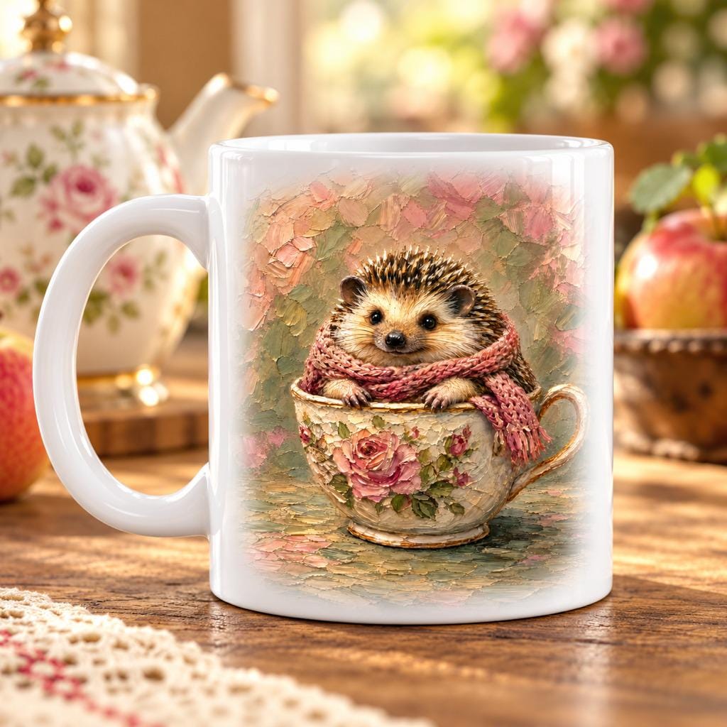 Hedgehog Teacup Mug - Image 2