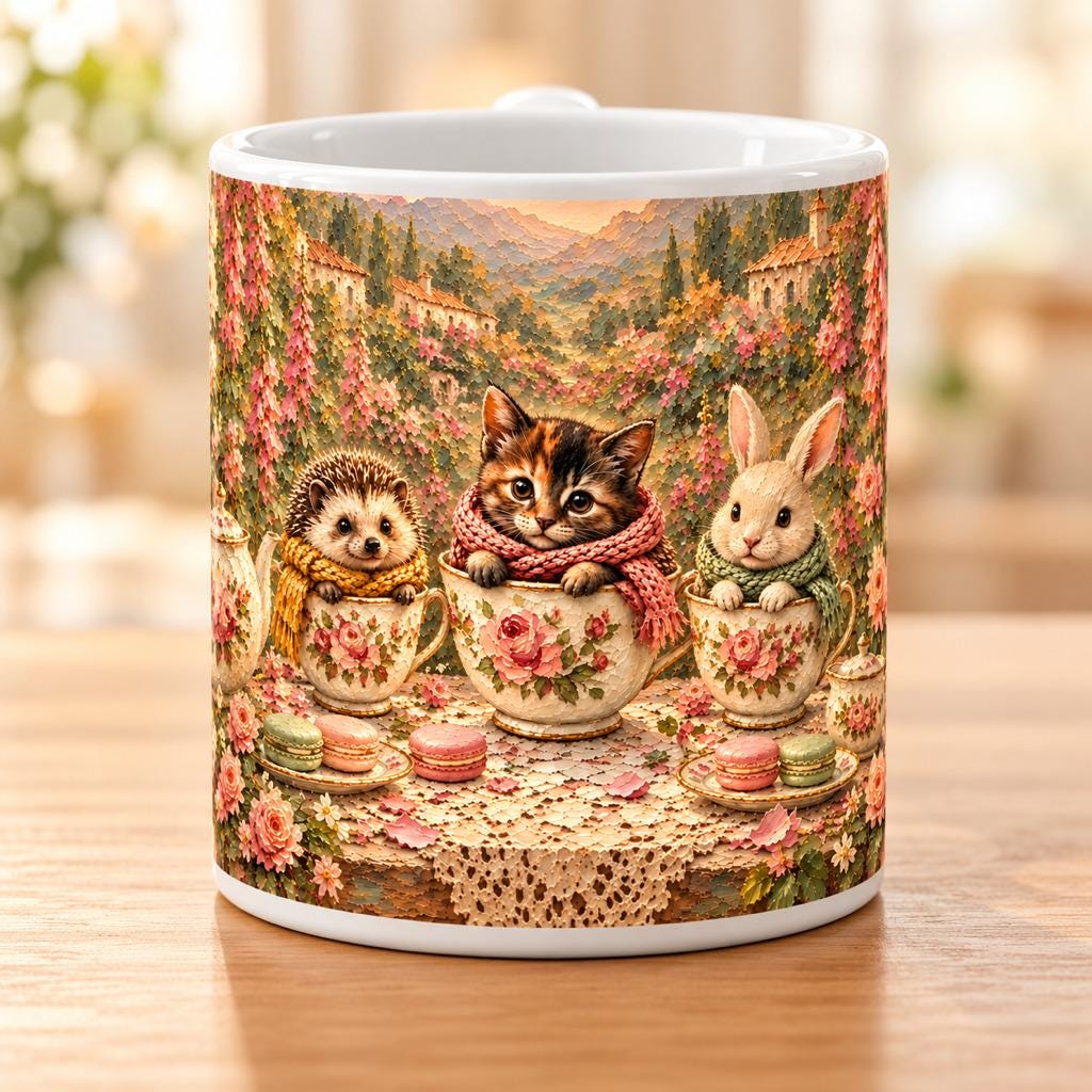 Garden Tea Party Teacup Mug